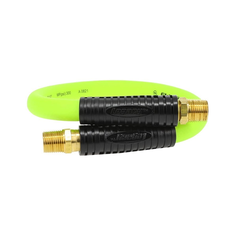 Flexzilla 1/2″ x 2′ FT Air Hose Whip With 1/2′ MNPT Swivel End HFZ1202YW4S Bx24