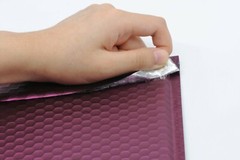 25 #000 Matte Metallic Bordeaux Wine Red Poly Bubble Mailers Envelopes 4×8