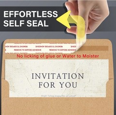 100 PK A7 Brown Kraft Invitation Envelopes 115gsm 80LB Paper Envelope 5.25×7.25″