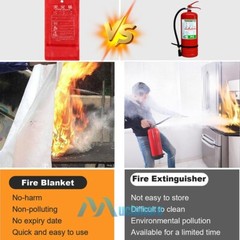 4x Large Fire Blanket Fireproof For Home Kitchen Office Caravan Emergency Safety