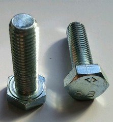 (2) M12 -1.75 x 40 mm (FT) DIN 933 Class 8.8 Hex Cap Screw (Bolt) Zinc