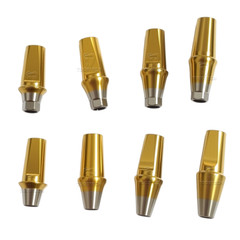 6pcs Titanium straight abutment ti cemented abutment fits to Osstem Hiossen TS