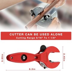 Ratcheting Tubing Cutter,2026 New Upgrades 2 in 1 Close Quarters Tube Compact Cu