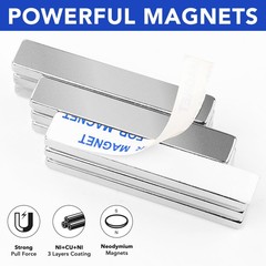 MIKEDE Magnets 6pcs Neodymium Magnet 2.36×0.39×0.12inch Strong Rare Earth wit…