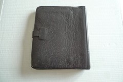 MULBERRY – A5 OSTRICH TEXTURED LEATHER PLANNER & PAPER SHEETS – MADE IN UK