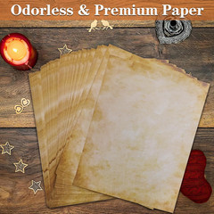 80 Sheets Vintage Paper, 8.5″X11″ Letter Size Printer Parchment Paper | Antiq…