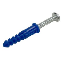 50x Expansion Wall Anchors with 50x Screws Set for 1/4in Drill Hole Installation