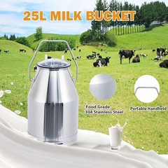 Electric Cow Milking Machine 25L Portable Milker Machine Pulsation Vacuum Milker