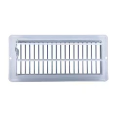 9-3/4 in. x 4 in. Steel Floor Register with 7/8 in. Drop in White