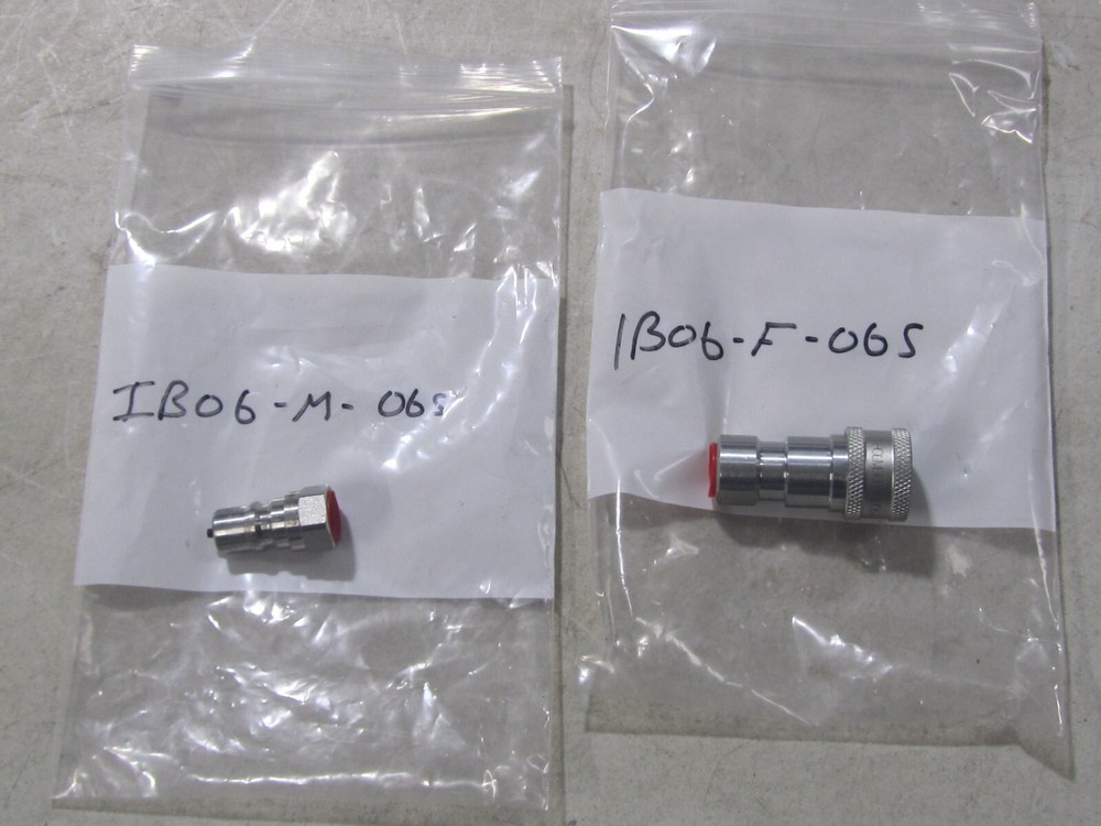 Holmbury IB06-F-06S & IB06-M-06S 1/4″ Quick Coupler Set 9/16-18 UNF THREADS
