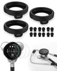 Protection Kit for Eko Core 500 Digital Stethoscope, 3 Tempered Glass black