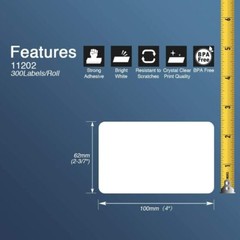 20Rolls 62mmx100mm DK-1202 Shipping Name Badge Labels Fit for Brother QL-1060N