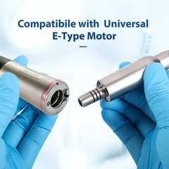 NSK TiMAX X95L Style Dental 1:5 LED Fiber Optic Contra Angle Handpiece Red Ring