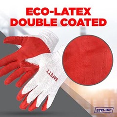 PREMIUM Non-Slip Red Latex Rubber Palm Coated Work SAFETY