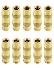 QWORK 1/4″ Push To Connect Fittings – 10 Pack Air Union, 10 pack