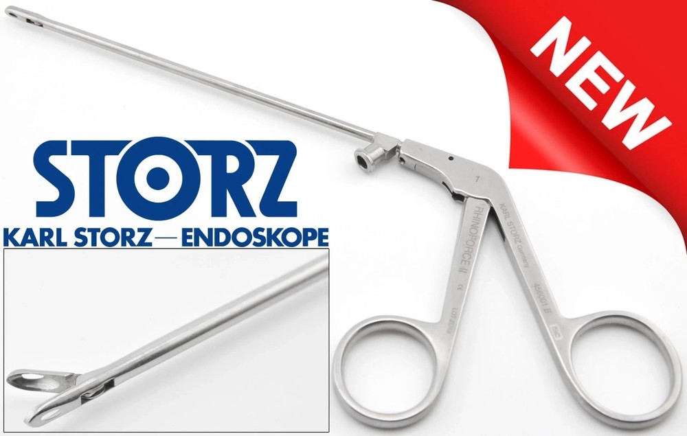 Karl Storz 456001B Rhinoforce II Blakesley Forceps 4x7mm Jaw ENT Nasal 6″ size 1