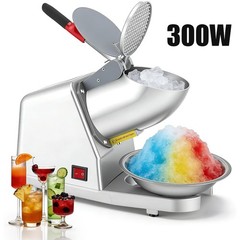 300W Electric Snow Cone Crusher Maker Machine 143lbs Commercial Ice Shaver