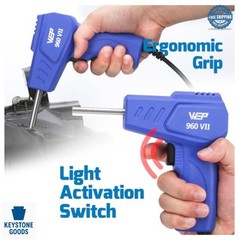 Plastic Welder Kit 110V with Hot Staples Pliers LED Light for Car Bumper Gas