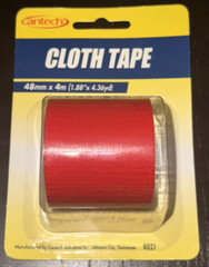 CANTECH Cloth Strong Duct Tape 48mmX4m 1.88 in x 4.36 yards RED x 3 Roll Lot Set