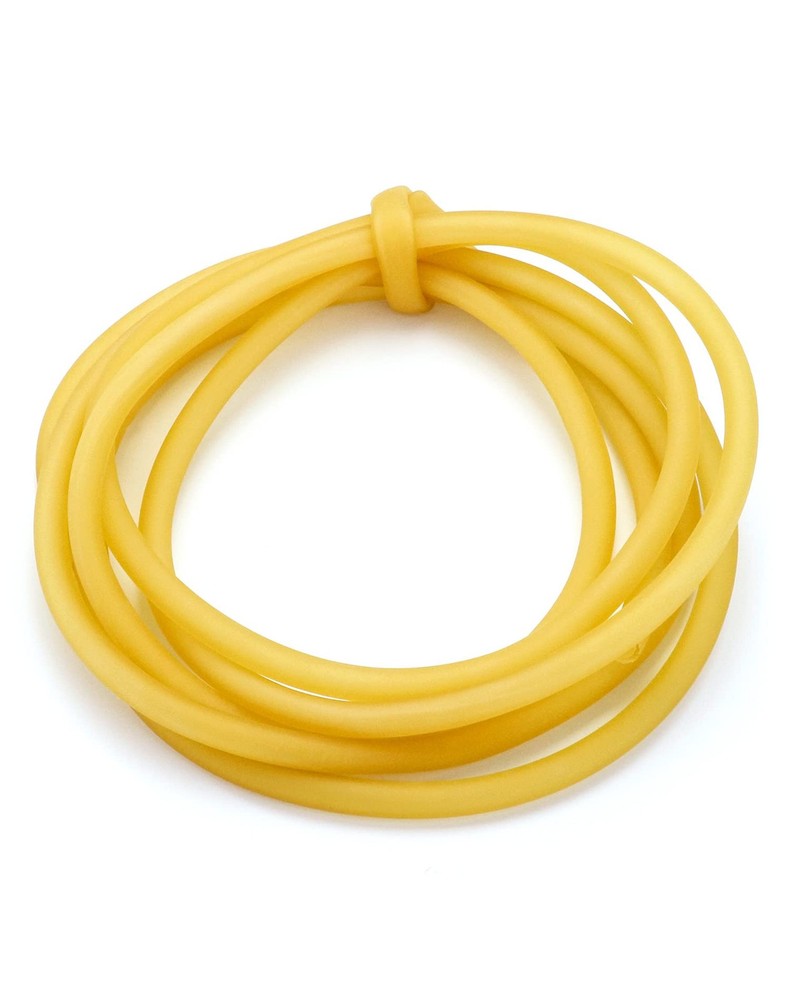 QWORK 10FT 3/8″ OD 1/4″ ID Natural Latex Rubber DIY Tube 120 inches, Yellow