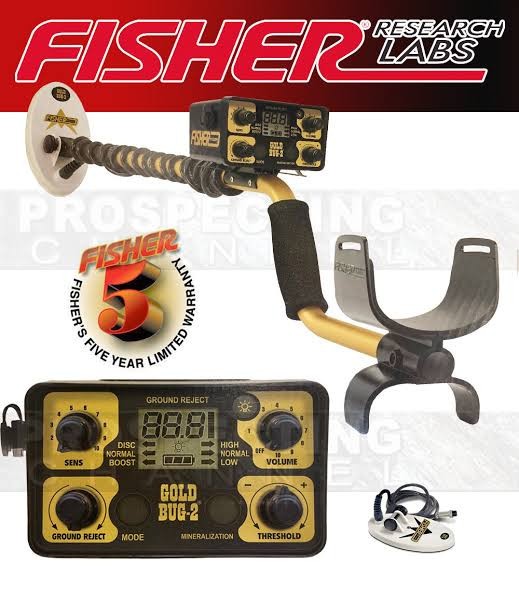 Fisher Goldbug 2 Metal Detector with 6″ Search Coil –great for smaller gold