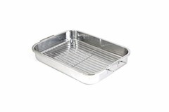 Brand New 16.5″ ExcelSteel Multiuse w/ Rack & Foldable Handles, Roasting Pans