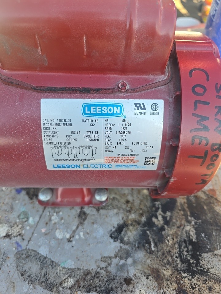 Leeson Ag Duty High Torque AC Motor 3/4HP 115/208/230V 60Hz 1725RPM 110087.00