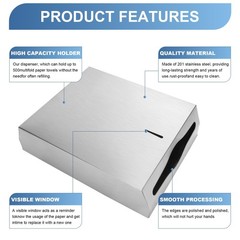 Paper Towel Dispenser Wall Mount Commercial, Fingerprint -Proof Paper Towel H…