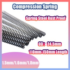 1.5/1.6/1.8mm Spring Steel Black Compression Spring 110-150mm Length Rust Proof