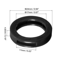 10Pcs 24mm Key Cap Cover Rings Identifier Coding Tag Silicone Sleeve Black