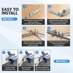 Mini Manual Rebar Bender Tool for Steel, Aluminum & Copper – Desktop Wire Pipe B