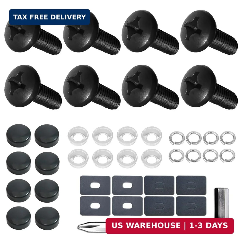 M5 License Plate Screws for Tesla & BMW – Black Stainless Steel License Plate Bo