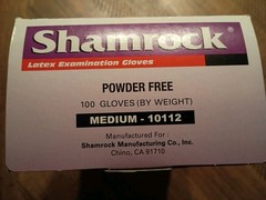 6 Boxes of Shamrock POWDER FREE Latex Examination Gloves M 6 X 100 for 600