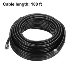 RG8/U Coax Cable with Pl-259 Male Connectors for CB/Ham Radio 30.5m/100Ft