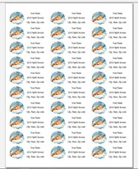 150 Baby Fox Sleeping in Clouds Mailing Return Address Labels Personalized