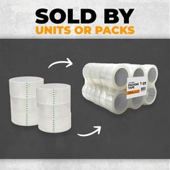 WOD CST20WBA Tan Packing Tape – 2″ in. x 110 Yards Per Roll (36 Rolls) – Stro…