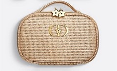 Christian Dior 2025 limited pouch bag Holiday Cosmetic Bag Gold