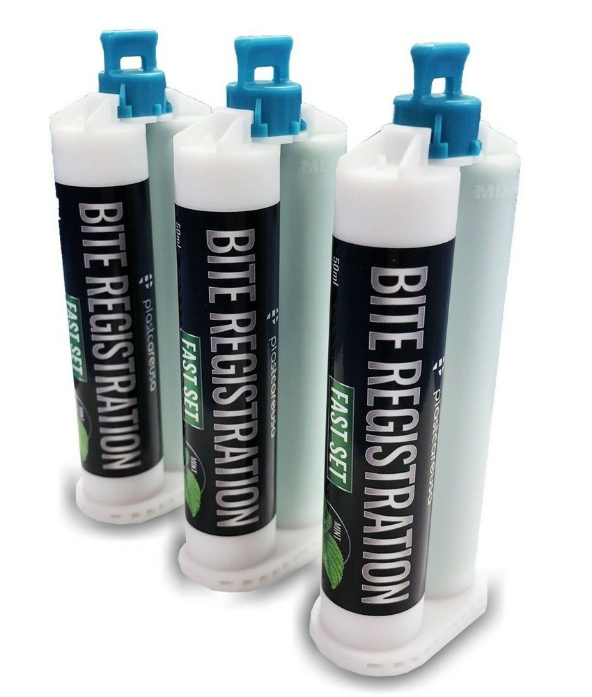3 x Dental Bite Registration Material Fast Set 50ml Cartridges (Made in Germany)