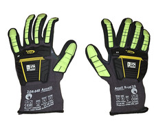 Ansell Ringers® Nitrile Half-Dipped Anti-Impact Gloves R-840 Size 10 XL Lot: 3