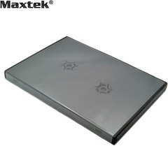 10 Pack Maxtek Standard 14mm Black Six (6) Disc DVD Cases with Double Sided Flip
