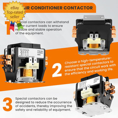 2 Pole Air Conditioner Contactor 40 Amp 220V Coil,Ac Definite Purpose Contactor,