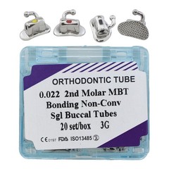 20 Sets Dental Orthodontic Buccal Tubes Brackets Roth MBT 0.022 1st 2nd Molar 3G