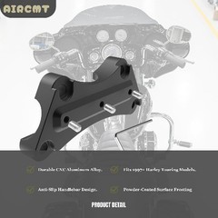 1 Inch 25mm Handlebar Anti-Slip Top Riser Clamps for Touring Electra Glide/Stree