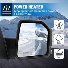 Passenger Side Mirrors for Ford F150 2015 2016 2017 2018 2019 2020，Right Side Vi