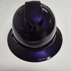 TYPE 2 FULL BRIM Hard Hat WITH FOAM custom hydro dipped , PLUM CRAZY PURPLE CF