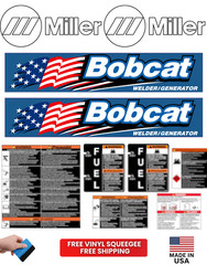 Fits Miller Bobcat Full Decal kit Generator Welder Stickers- Free Shipping
