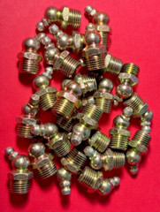 1/4-28 Quality Brass 45 Degree Grease Zerk Nipple Fitting 100 pc MIZE Z945A