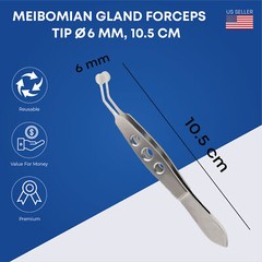 Solid Meibomian Gland Forceps C Collins Expressor Dry Eye Lid Massage Ophthalmic