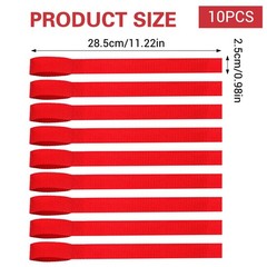 10 Pcs Red Winch Hook Pull Straps 11 Inch Nylon Strap 1 Inch Wide Tow Handle