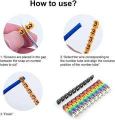 Easy-To-Use 100PCS Multicolor Cable Markers for Reliable Wire Identification